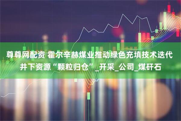 尊尊网配资 霍尔辛赫煤业推动绿色充填技术迭代 井下资源“颗粒归仓”_开采_公司_煤矸石